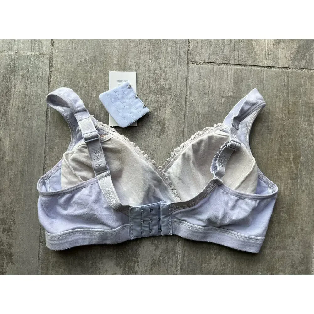Maternity Nursing Bra Cotton Pregnancy Wireless Breast Feeding Wire Free Sleep L - Picture 5 of 9